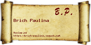 Brich Paulina névjegykártya